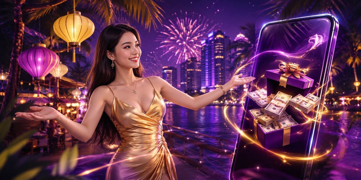 Người dùng Nha Trang kiểm tra tài khoản và ưu đãi VIP trên điện thoại tại chợ đêm
