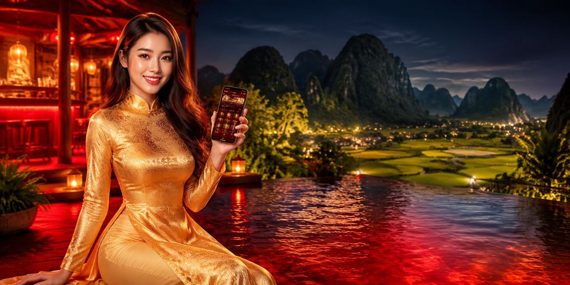 Cô gái Ninh Bình cầm điện thoại trải nghiệm ứng dụng cá cược thể thao 486